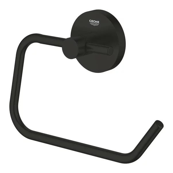 Suport hartie igienica negru mat fara aparatoare Grohe Essentials [1]
