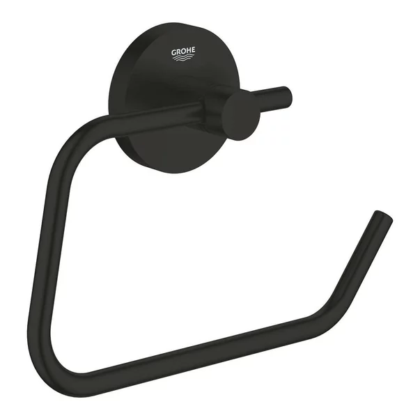 Suport hartie igienica negru mat fara aparatoare Grohe Essentials [2]
