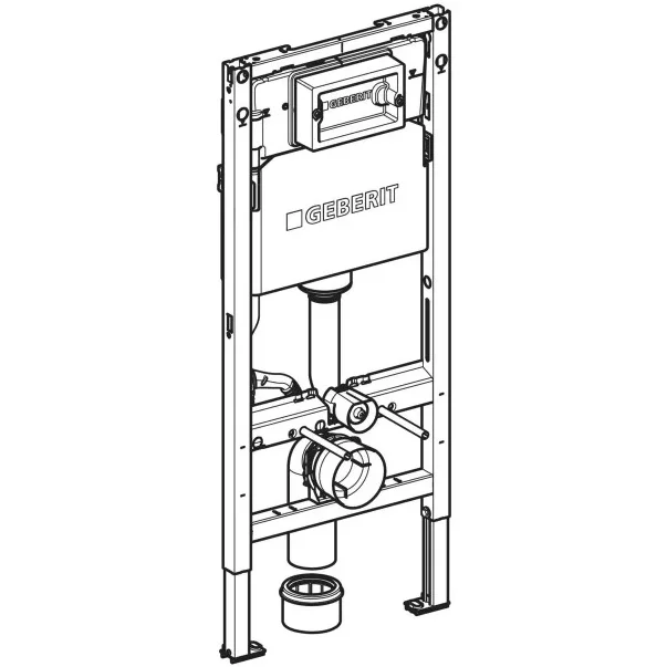 Rezervor incastrat Geberit Delta 100, h-112 cm adancime 12 cm si cadru cu actionare frontala [3]