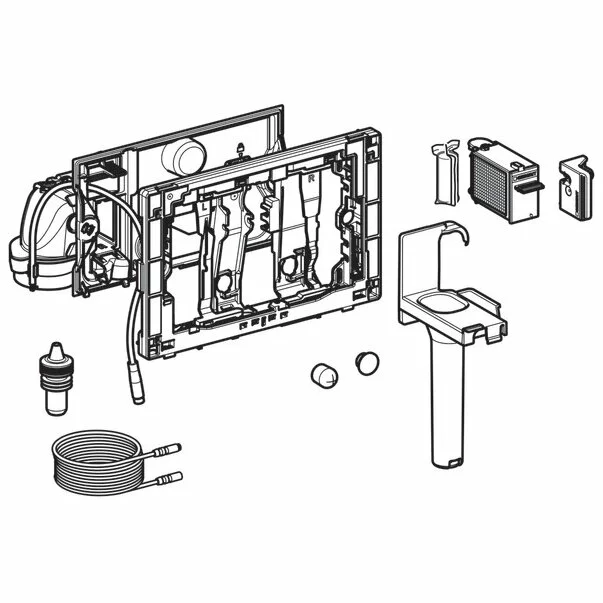 Pachet Geberit rezervor incastrat Duofix Sigma cu Kit Geberit DuoFresh cu declansare manuala gri antracit [4]
