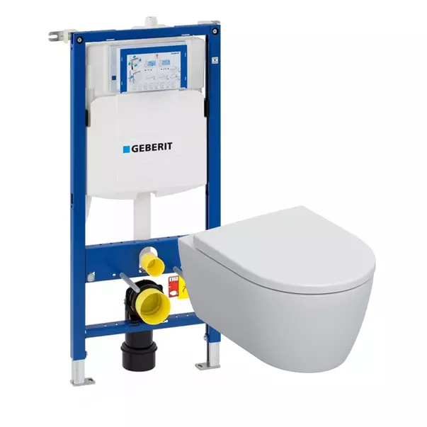 Obiecte Sanitare - Pachet vas wc suspendat Geberit iCon si rezervor wc cu cadru incastrat Geberit Duofix Sigma UP320