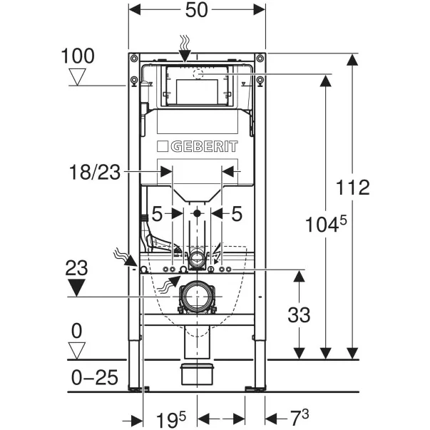 Rezervor wc cu cadru incastrat Geberit Duofix Sigma UP320 sistem de fixare si set izolare fonica [4]