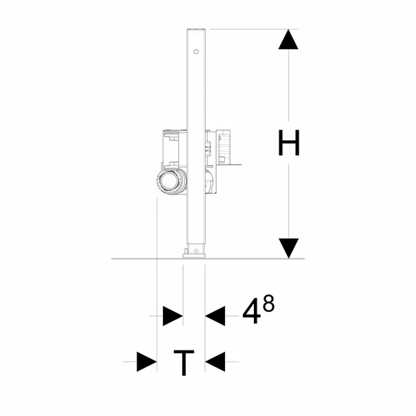 Rigola pentru dus cu scurgere in perete Geberit Duofix 500 mm pentru pardoseli 90 mm-200 mm [3]