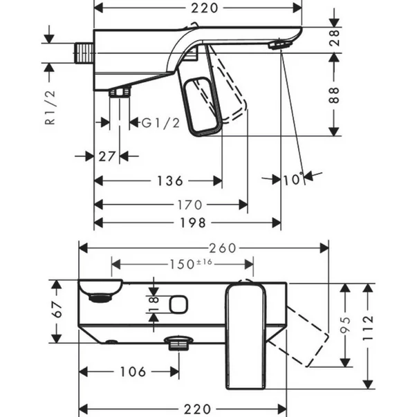 Baterie cada monocomanda Hansgrohe Axor Urquiola [2]