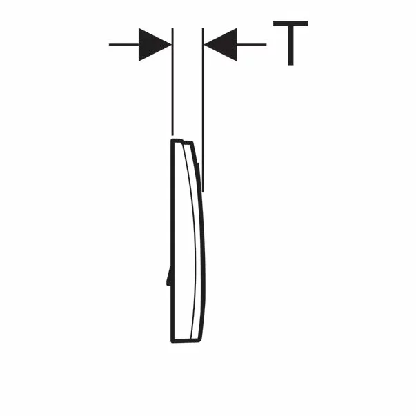 Clapeta de actionare Geberit Delta15 cromat lucios [4]