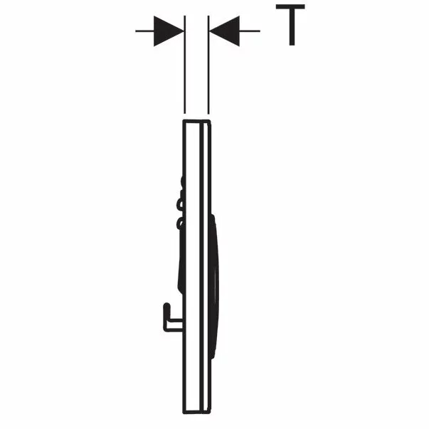 Clapeta de actionare Geberit Sigma21 negru/inel negru [2]