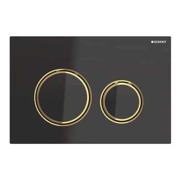  Clapeta actionare - Clapeta de actionare Geberit Sigma21 negru/inel auriu