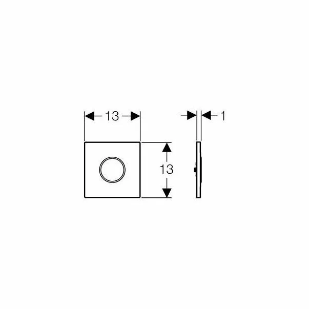 Clapeta de actionare Geberit Sigma 10 pentru pisoar electronica cu senzor cu baterii 1.5 V antivandalism [9]