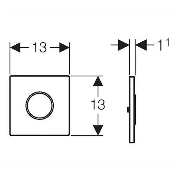 Clapeta de actionare Geberit Sigma 10 pentru pisoar electronica cu senzor cu baterii 1.5 V [3]