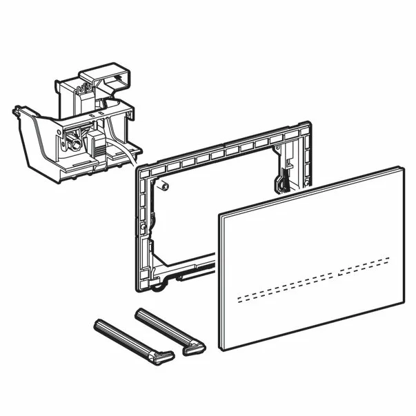 Clapeta electronica Geberit Sigma80 negru pentru rezervor cu grosimea 12 cm [2]