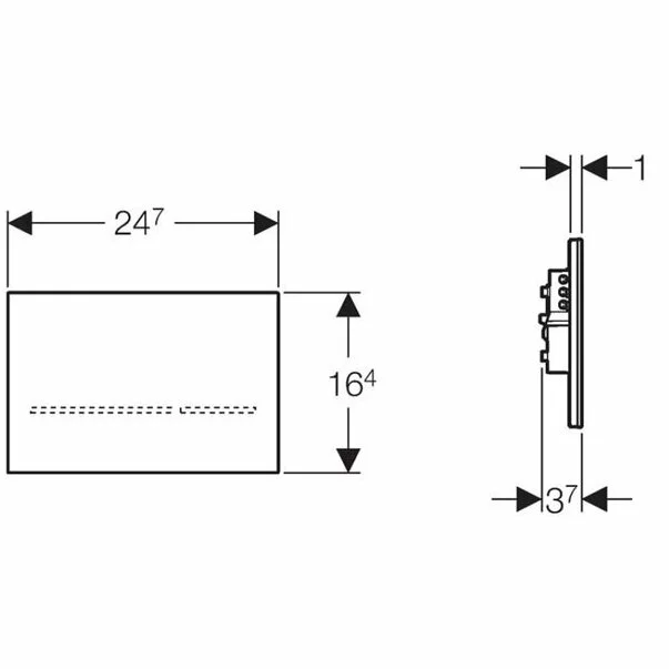 Clapeta de actionare electronica Geberit Sigma80 cu senzor pentru rezervor Sigma 8 cm [10]