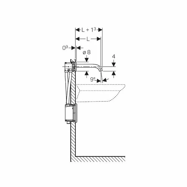 Baterie electronica lavoar Geberit Piave 17 cu alimentare de la retea pentru cutie functionala incastrata [2]