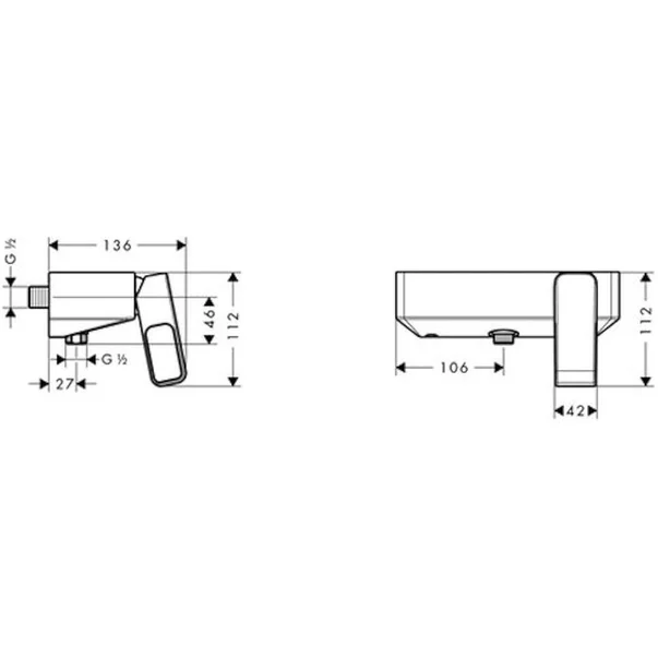 Baterie dus monocomanda Hansgrohe Axor Urquiola [2]