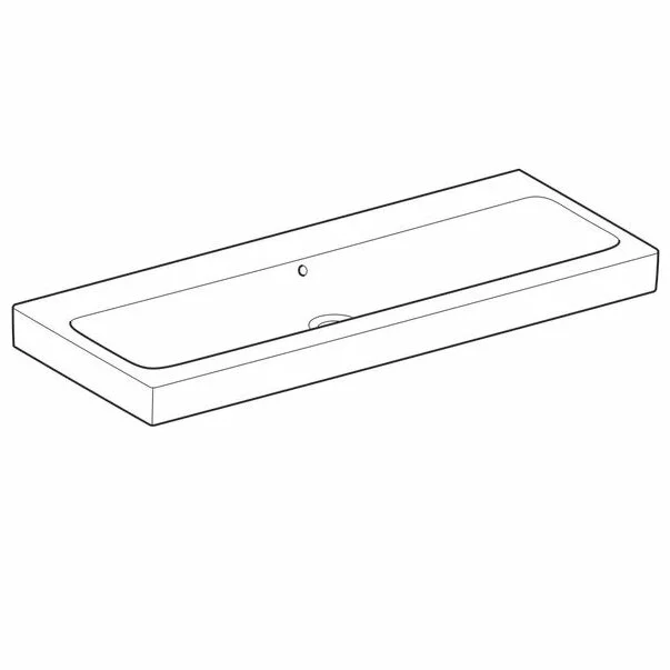 Lavoar pe mobilier Geberit Icon 120 cm fara orificiu baterie [2]