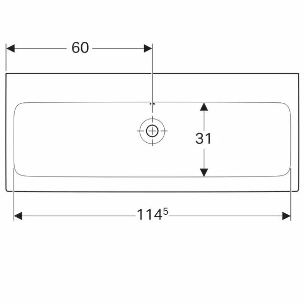 Lavoar pe mobilier Geberit Icon 120 cm fara orificiu baterie [3]