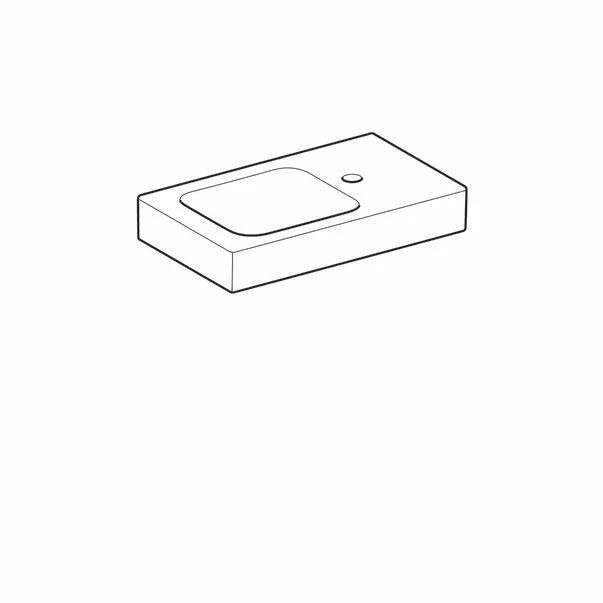 Lavoar pe mobilier Geberit Icon 53 cm cu orificiu baterie dreapta [2]