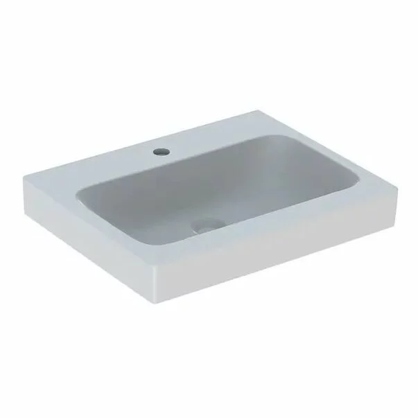Lavoare pe mobilier - Lavoar pe mobilier Geberit Icon 60 cm cu orificiu baterie centrat fara orificiu preaplin