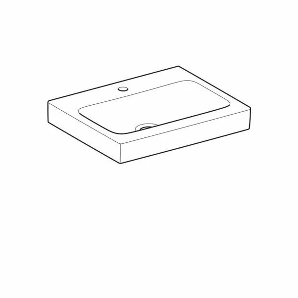 Lavoar pe mobilier Geberit Icon 60 cm cu orificiu baterie centrat fara orificiu preaplin [4]