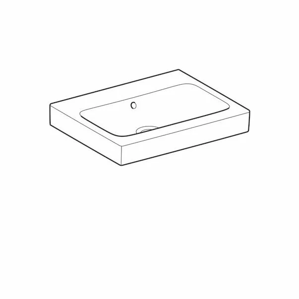 Lavoar pe mobilier Geberit Icon 60 cm fara orificiu baterie cu orificiu preplin [2]