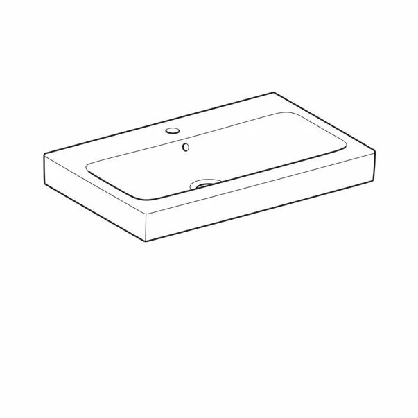 Lavoar pe mobilier Geberit Icon 75 cm cu orificiu baterie [2]