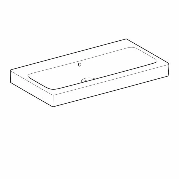 Lavoar pe mobilier Geberit Icon 90 cm fara orificiu baterie [2]