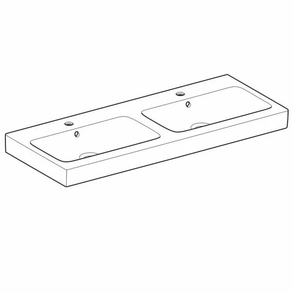 Lavoar pe mobilier dublu Geberit Icon 120 cm [2]