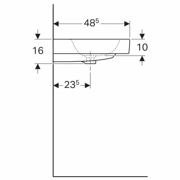 Lavoar pe mobilier dublu Geberit Icon 120 cm [5]