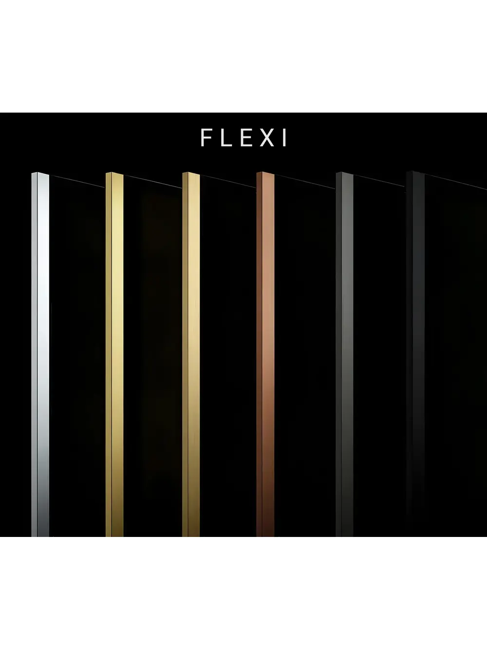 Paravan de dus Rea Flexi Transparent 140 cm cupru periat [8]