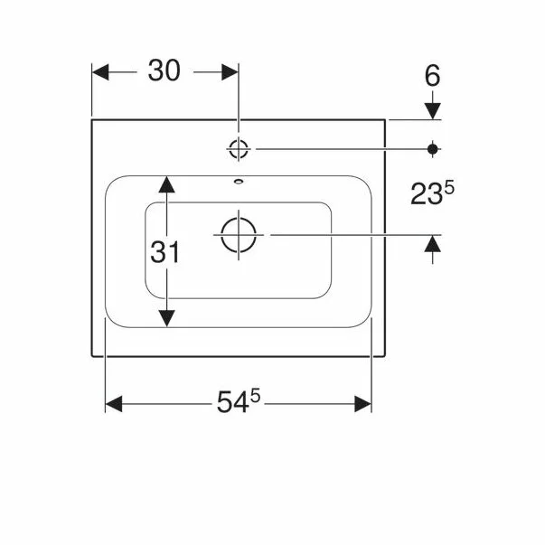 Lavoar pe blat Geberit Icon 60 cm [3]
