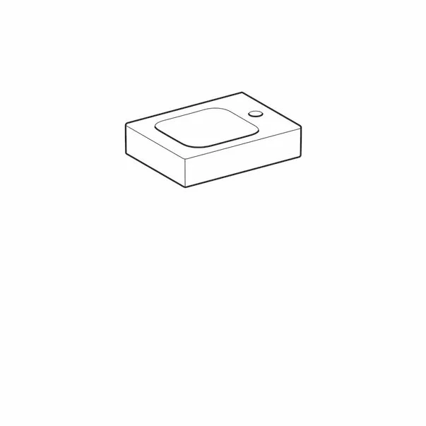 Lavoar pe mobilier Geberit Icon 38 cm cu orificiu baterie dreapta [2]