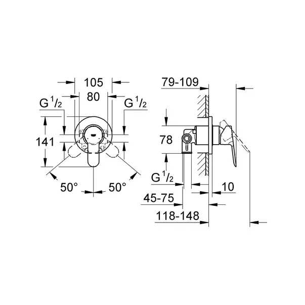 Dus igienic cu baterie Grohe Trigger Spray Bundle crom lucios [10]