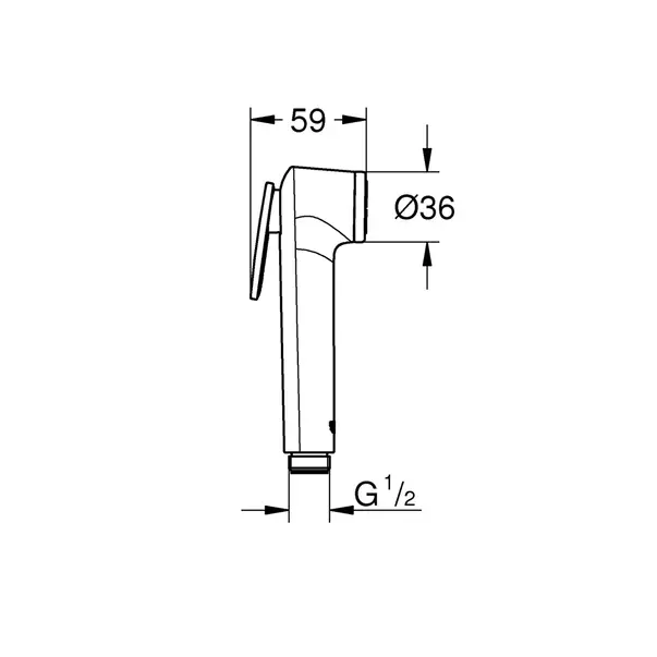 Dus igienic cu baterie Grohe Trigger Spray Bundle crom lucios [8]