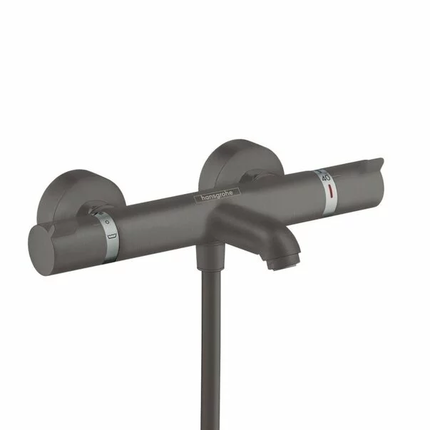 Baterii baie - Baterie cada - dus termostatata Hansgrohe Ecostat Comfort negru - crom periat
