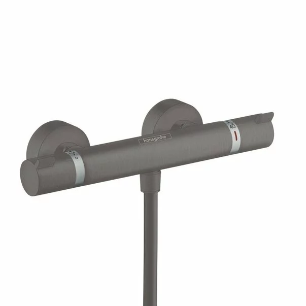 Baterii baie - Baterie dus termostatata Hansgrohe Ecostat Comfort negru - crom periat