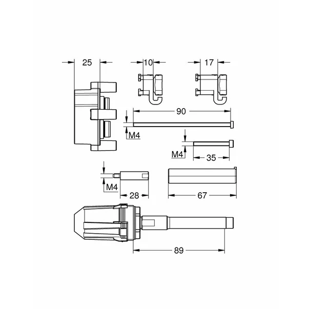 Set universal Grohe 14056000 Rapido SmartBox 25mm [2]