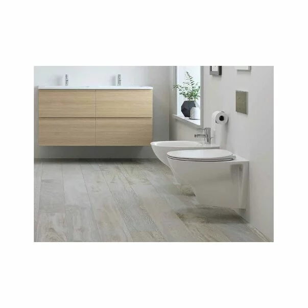 Set vas wc suspendat cu capac softclose si bideu Rak Ceramics Morning Rimless [1]
