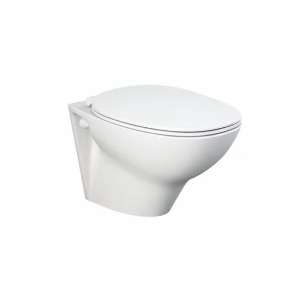 Set vas wc suspendat Rak Ceramics Morning cu capac si rezervor cu clapeta crom Geberit Delta [2]