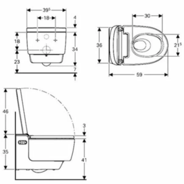 Vas wc suspendat Geberit AquaClean Mera Comfort cu capac inchidere lenta si bideu electric [19]