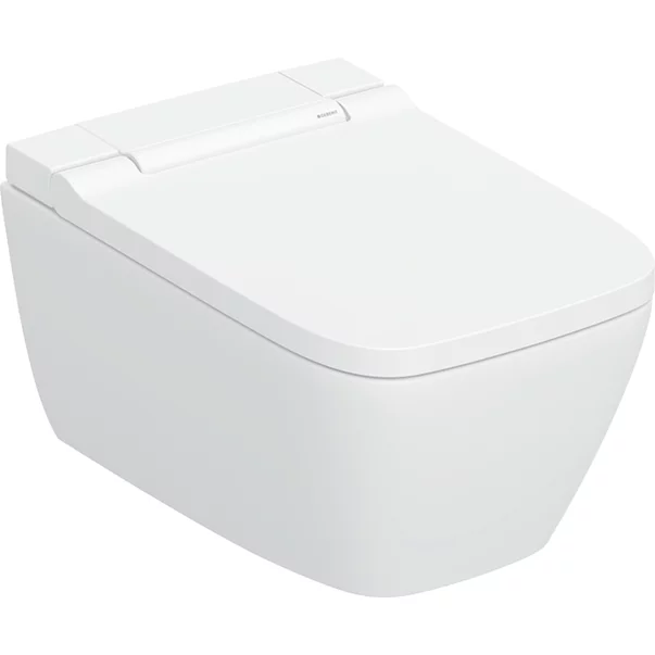Obiecte Sanitare - Vas wc suspendat cu capac softclose si functie bideu Geberit AquaClean Sela Square alb