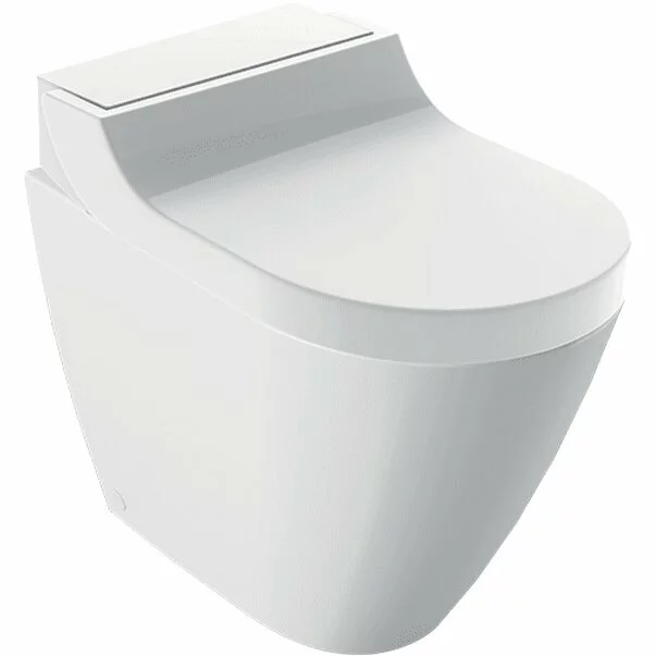 Vase wc statative - Vas wc pe pardoseala Geberit Aquaclean Tuma Comfort alb alpin cu functie de bideu electric