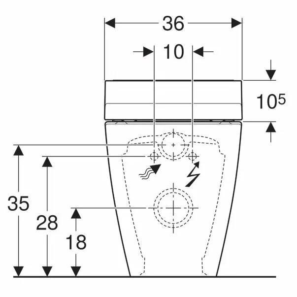 Vas wc pe pardoseala Geberit Aquaclean Tuma Comfort negru cu functie de bideu electric [4]