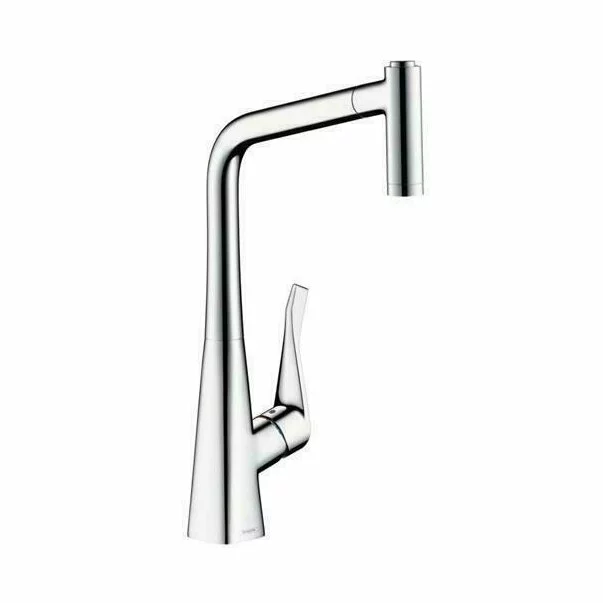 Baterii cu dus extractabil - Baterie bucatarie cu dus extractibil Hansgrohe Metris M71 320 inox 2 functii