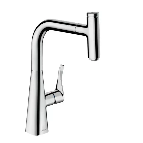Baterii cu dus extractabil - Baterie bucatarie cu dus extractibil Hansgrohe Metris M71 240 cu 1 jet