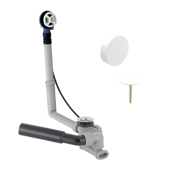 Cazi baie - Set sifon cu preaplin pentru cada si capac Geberit d52 alb alpin