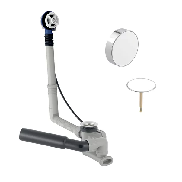 Cazi baie - Set sifon cu preaplin pentru cada si capac Geberit d52 alb - crom