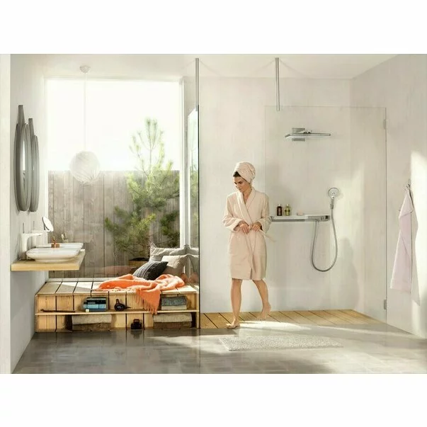 Baterie lavoar Hansgrohe PuraVida 200 alb - crom cu ventil Push-Open [4]