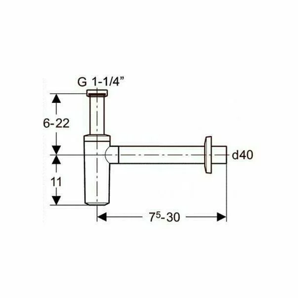 Sifon cromat pentru lavoar, 40 mm, Geberit [2]