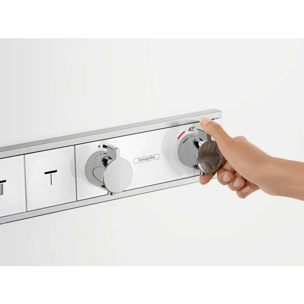 Baterie cada - dus incastrata Hansgrohe RainSelect termostatata crom lucios 4 functii cu porter [3]