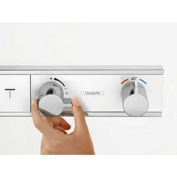 Baterie cada - dus incastrata Hansgrohe RainSelect termostatata crom lucios 4 functii cu porter [5]