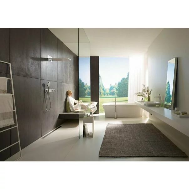 Baterie cada - dus incastrata Hansgrohe RainSelect termostatata crom lucios 4 functii cu porter [8]